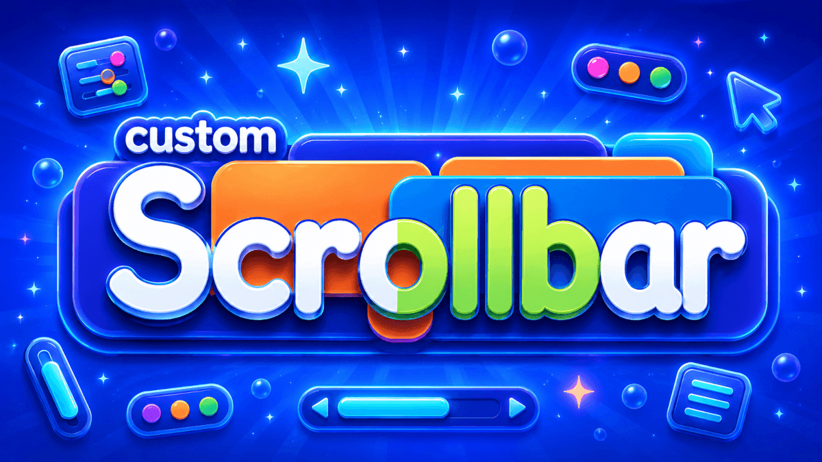 Customize Scrollbar Chrome Extension - Preview showing customizable scrollbar styles, colors, and design options