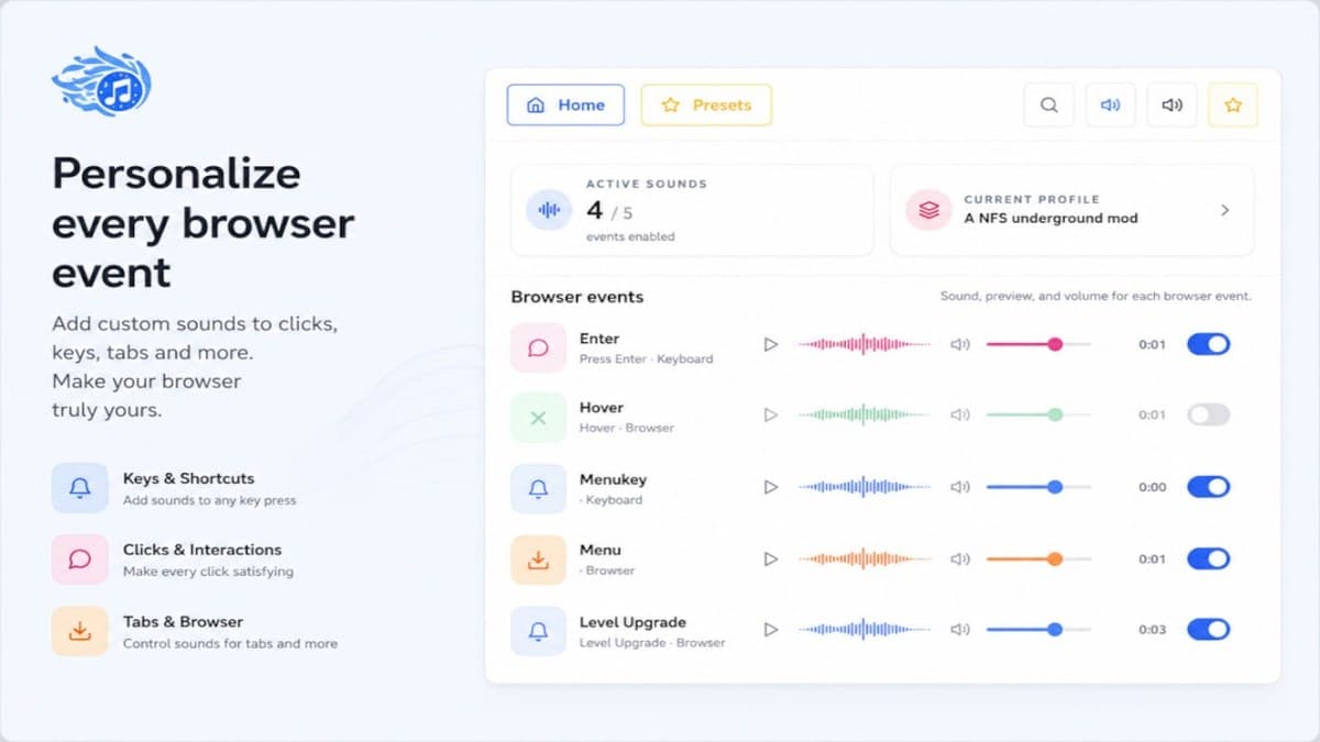 Custom Sound for Chrome