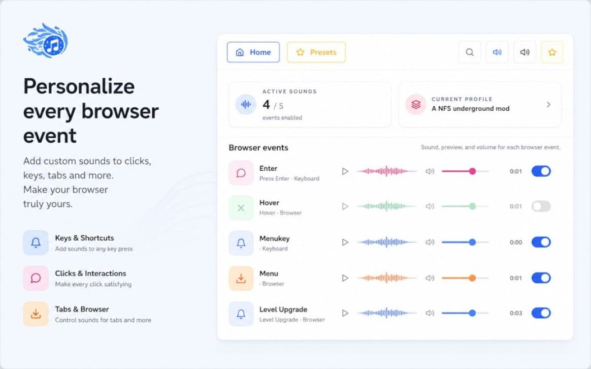 Custom Sound for Chrome