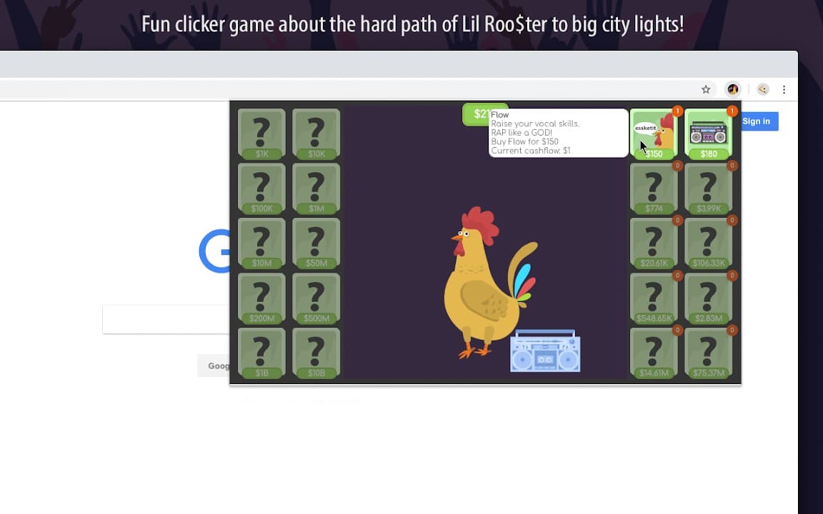 Lil Rooster Money Clicker screenshot 2