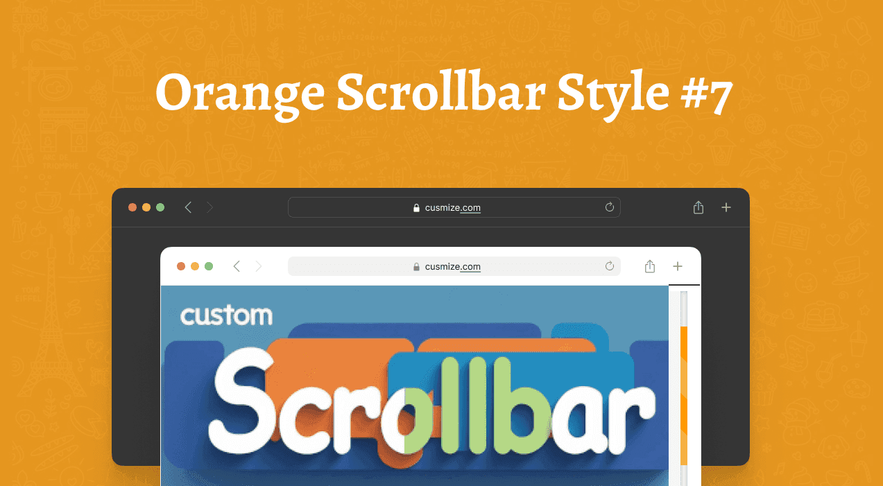 Orange Scrollbar Style #6 - Vibrant UI Boost — preview