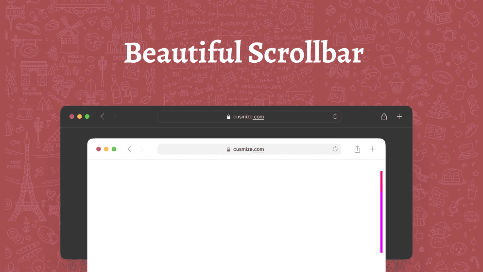Cute Pink Scrollbar - Stylish Playful Design - scrollbar style preview