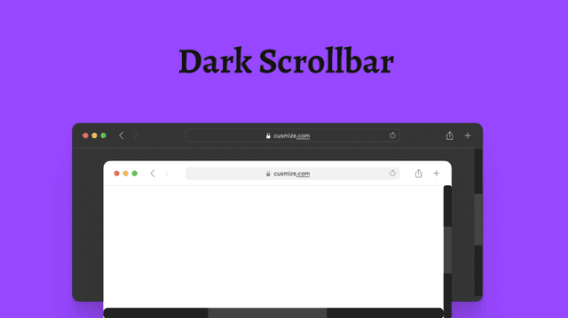 Dark Scrollbar - Modern Dark Mode UI Scrollbar Style | Cusmize