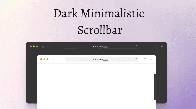 Dark Minimalistic Scrollbar - Sleek Simple UI — preview