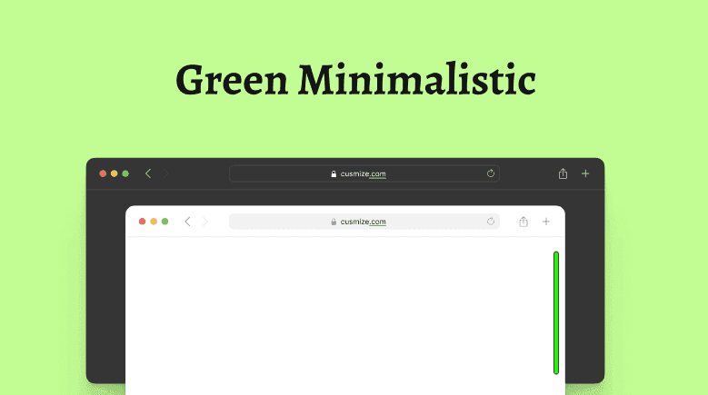 Green Minimalistic Scrollbar - Fresh Clean UI - scrollbar style preview