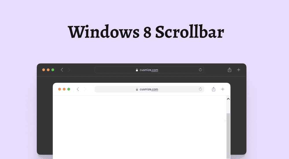 Windows 8 Scrollbar - Modern Minimal UI - scrollbar style preview
