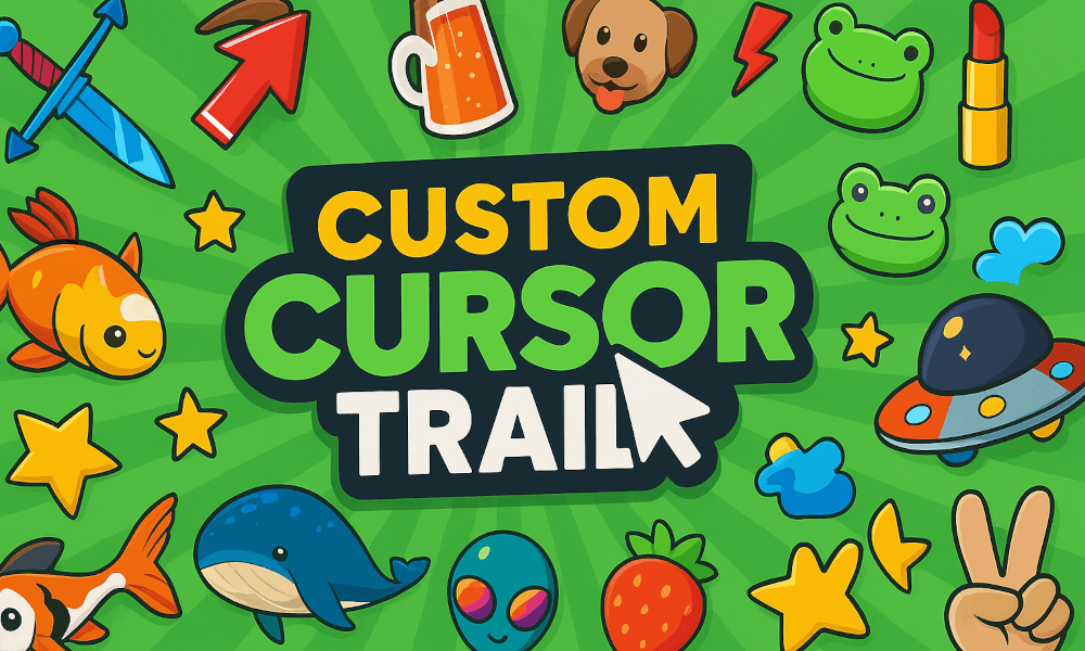A demonstration of the Cursor Trail extension in action