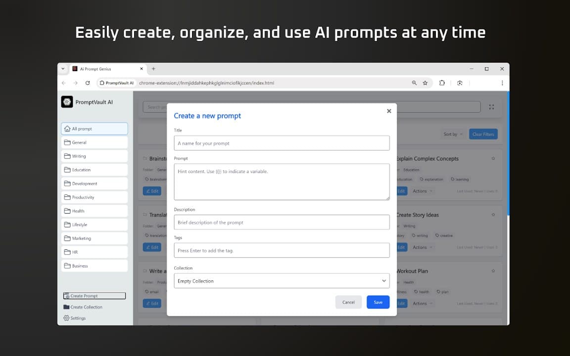 PromptVault AI screenshot 1