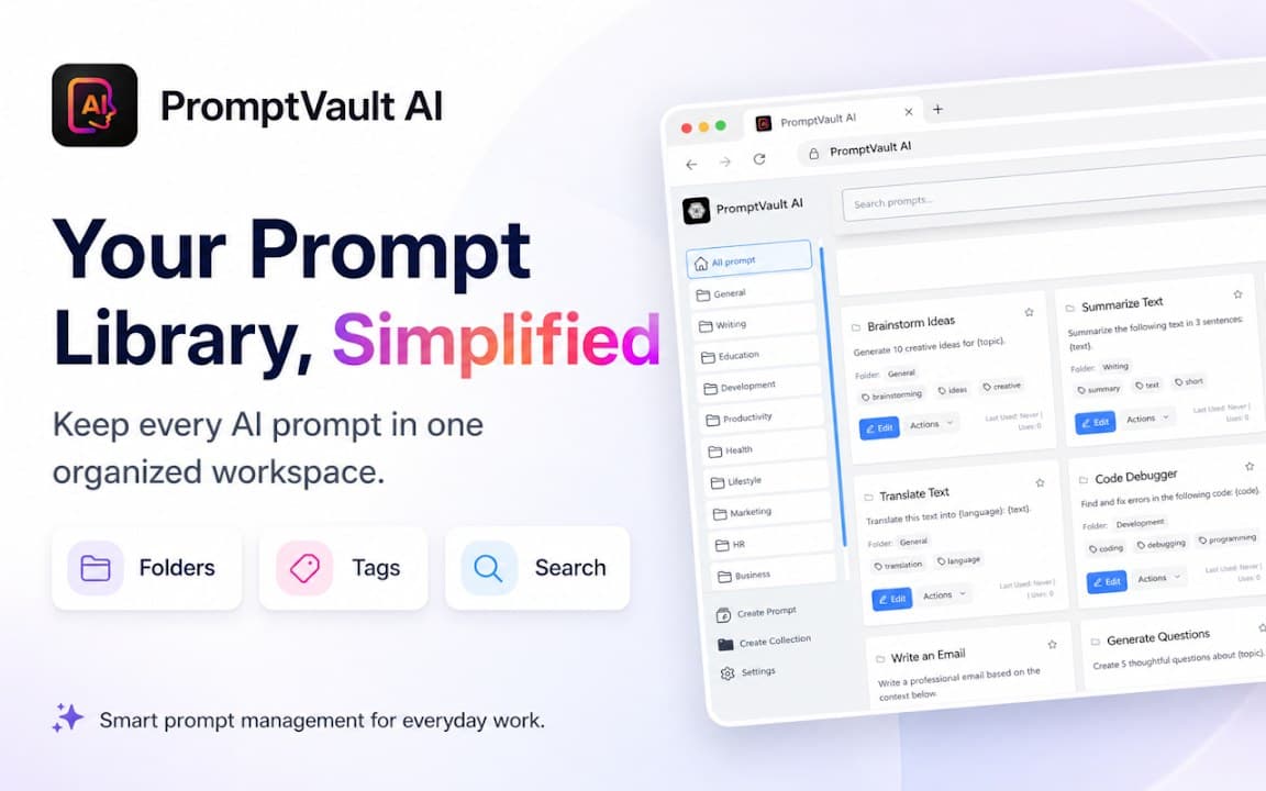 PromptVault AI screenshot 2