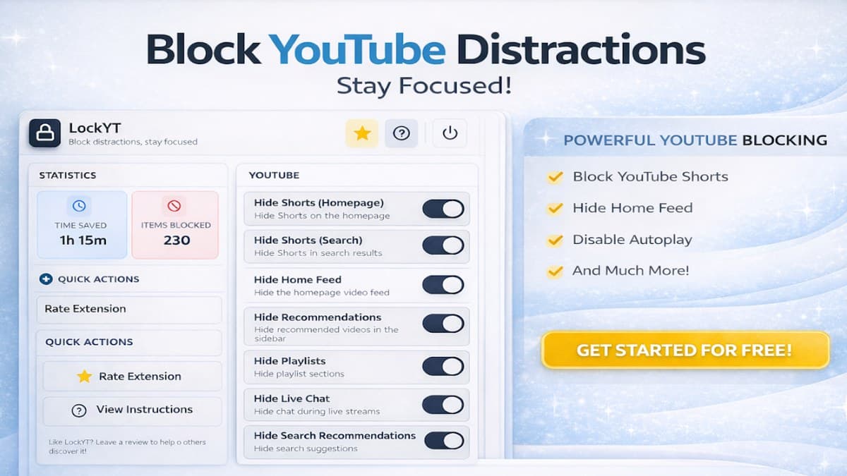 Stay Focused: Site Blocker preview