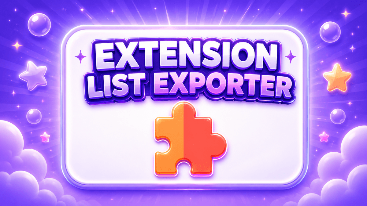 Export your installed extensions list