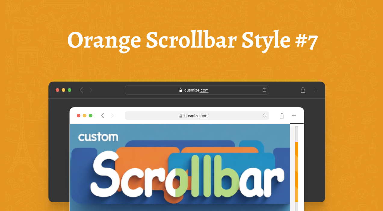 Orange Scrollbar Style #6