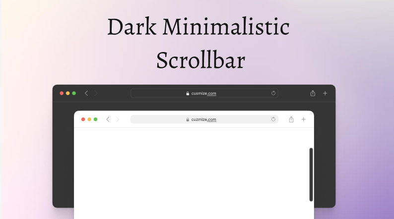 Dark Minimalistic Scrollbar