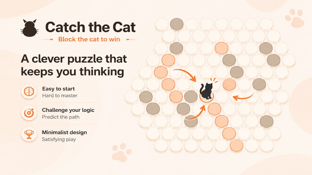 Catch the cat puzzle game in Chrome