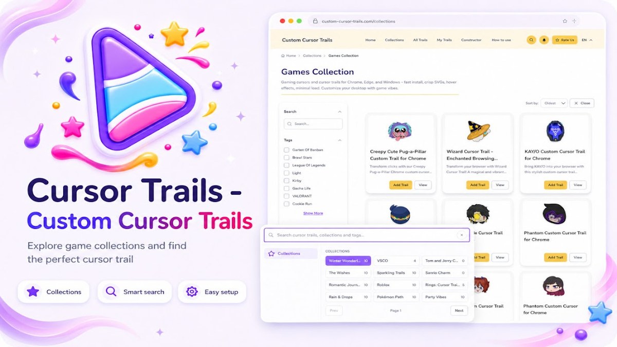 Magic sparkle cursor trails