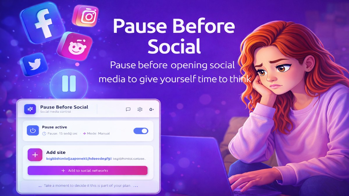 Reduce time on social media sites