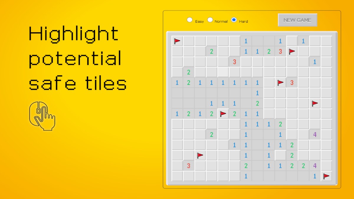 Classic minesweeper logic puzzles in Chrome