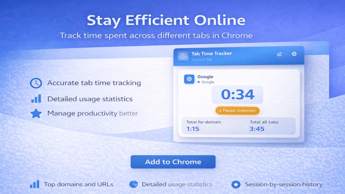 Track time spent on browser tabs