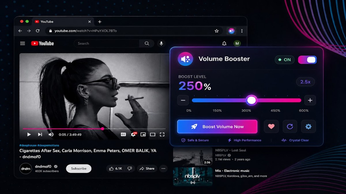 Boost tab sound up to 600%